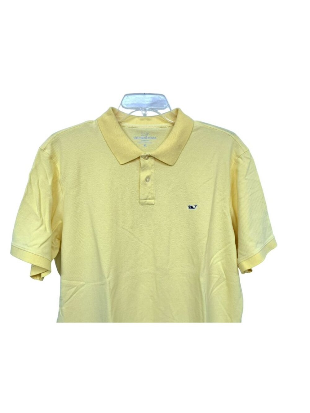 Vineyard Vines Classic Fit Yellow Polo Shirt XL 100% Cotton Pique Casual Wear